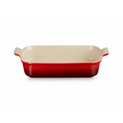 Sale LE CREUSET Plat Rectangulaire Héritage en Céramique 32 cm Cerise Tradition