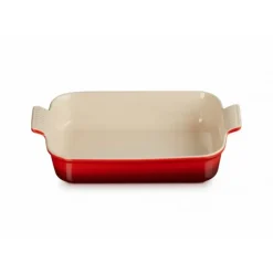 Sale LE CREUSET Plat Rectangulaire Héritage en Céramique 32 cm Cerise Tradition