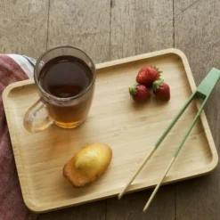 Sale PEBBLY Plateau de Service en Bambou 28 x 20 cm