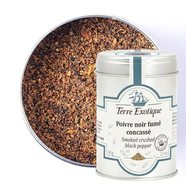 New TERRE EXOTIQUE Poivre Noir Concassé Fumé 60 g