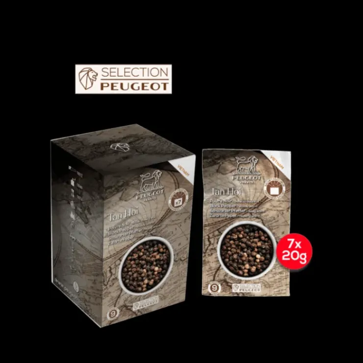 Discount PEUGEOT Poivre Noir du Vietnam Tan Hoi Sachet 20 g (x7)