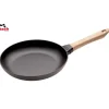 Outlet STAUB Poêle en Fonte Noir 26 cm Manche Bois