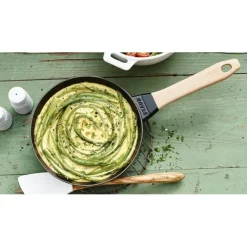 STAUB Poêle en Fonte Noir 24 cm Manche Bois