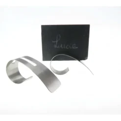 Outlet LEBRUN Porte-noms inox Arabesque avec ardoises par (x6)