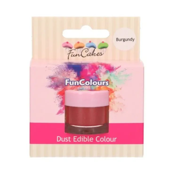 Outlet FUNCAKES Poudre comestible Rouge bordeaux 1,5 g