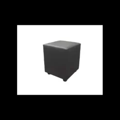 Clearance 2IMAHL Pouf Carré en Tissu Gris Lisbonne