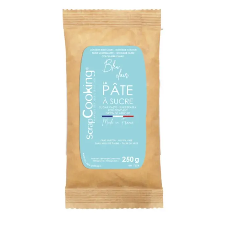 Outlet SCRAPCOOKING Pâte à Sucre Bleu Clair 250 g