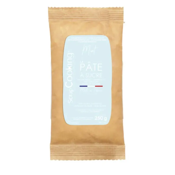 Outlet SCRAPCOOKING Pâte à Sucre Bleu Mint Colorant Naturel 250 g
