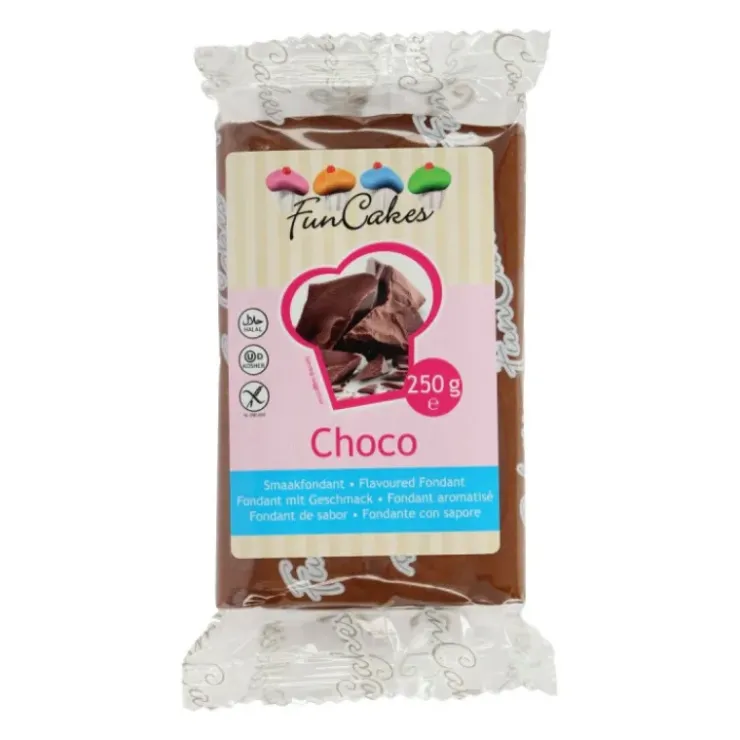 FUNCAKES Pâte à Sucre goût Chocolat 250g