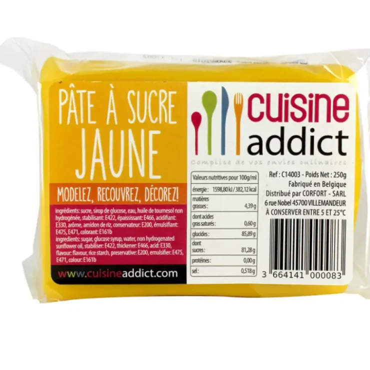 Discount CUISINEADDICT Pâte à Sucre Jaune 250g