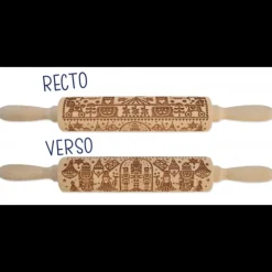 Hot SCRAPCOOKING Rouleau à Pâtisserie Motif Casse Noisette 39 cm