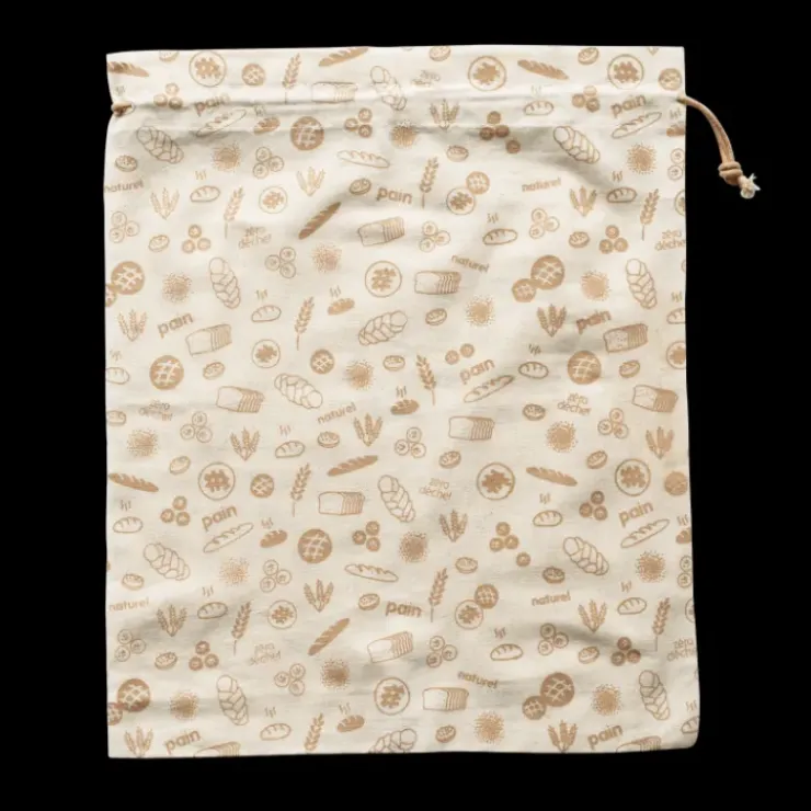 Clearance PEBBLY Sac à Vrac Coton Bio Brun 50 x 45 cm