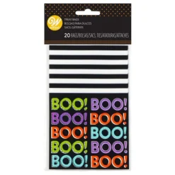WILTON Sachet Bonbon Halloween BOO! 100x155mm (x20)