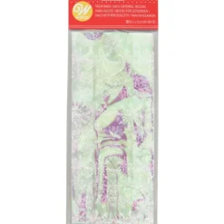 Clearance WILTON Sachet Bonbon Irisé Flocon de Neige 11 x 23,5 cm avec Attaches Sachet (x10)