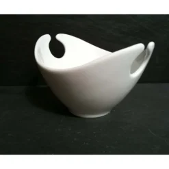 Online LEBRUN Saladier Jonque Blanc et son service à couverts