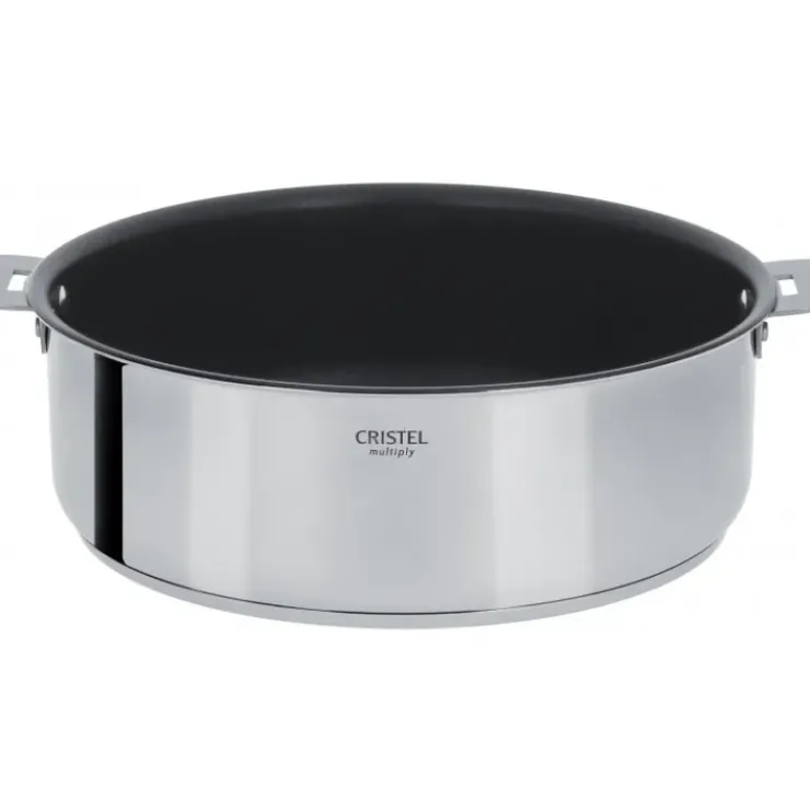 Clearance CRISTEL Sauteuse Casteline Ø 24 cm Manche Amovible Anti-Adhésive Inox