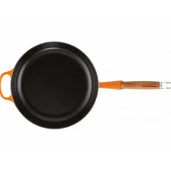 Outlet LE CREUSET Sauteuse en Fonte 28 cm Volcanique avec Manche en Bois Signature