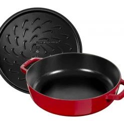 Online STAUB Sauteuse en Fonte Chistera 28 cm Rouge Cerise