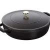 Clearance STAUB Sauteuse en Fonte Chistera 24 cm Noir