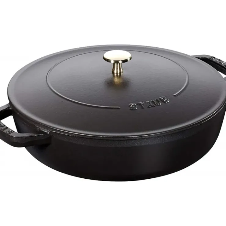 Clearance STAUB Sauteuse en Fonte Chistera 24 cm Noir