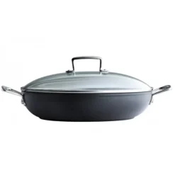 LE CREUSET Sauteuse Provençale 30 cm Anti-Adhérente avec couvercle Les Forgées