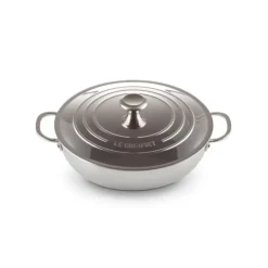 Discount LE CREUSET Sauteuse Provençale Inox Signature 30 cm et couvercle