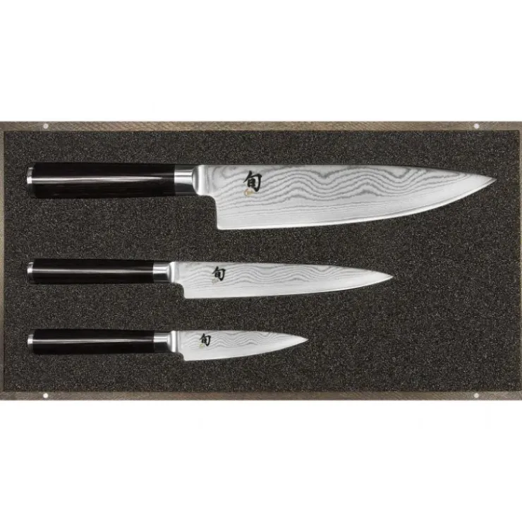 Discount KAI Set Couteau d'Office, Couteau Universel et Couteau de Chef Shun Classic Damas
