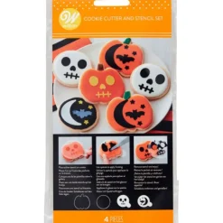 Sale WILTON Set de 2 Emporte-Pièces et 2 Pochoirs Halloween