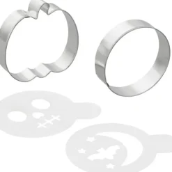 Sale WILTON Set de 2 Emporte-Pièces et 2 Pochoirs Halloween