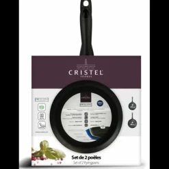 New CRISTEL Set de 2 Poêles Aluminium Ø24 & 28 cm Cookway Ultralu