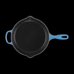 Discount LE CREUSET Skillet Rond Profond 26cm en Fonte Azur