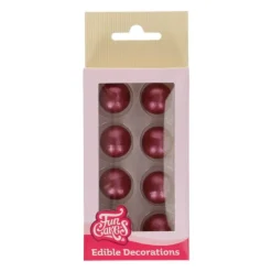 Clearance FUNCAKES Sphères en Chocolat Rouge (x8)
