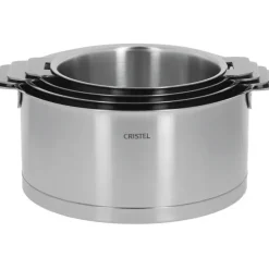 New CRISTEL Série de 4 Casseroles Strate Amovible Inox