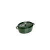 Clearance STAUB Cocotte Fonte Ovale 29 cm Vert Basilic Majolique 4,2 L