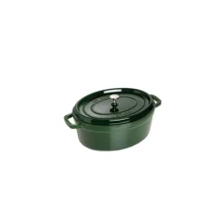 Clearance STAUB Cocotte Fonte Ovale 33 cm Vert Basilic Majolique 6,7 L