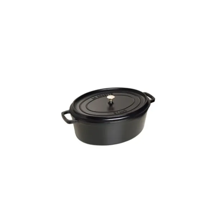 STAUB Cocotte Fonte Ovale 31 cm Noir Mat 5,5 L