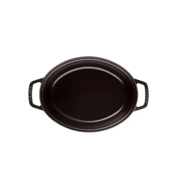 STAUB Cocotte Fonte Ovale 31 cm Noir Mat 5,5 L