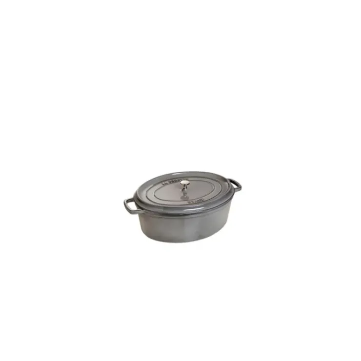 Online STAUB Cocotte Fonte Ovale 15 cm Gris Graphite 0,6 L