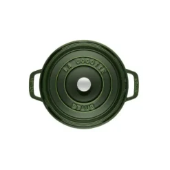 Outlet STAUB Cocotte Fonte Ronde 26 cm Vert Basilic Majolique 5,2 L