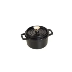 STAUB Cocotte Fonte Ronde 14 cm Noir Mat 0,8 L