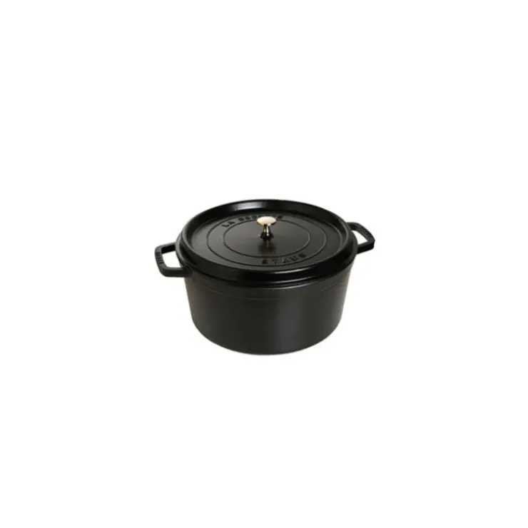 Best STAUB Cocotte Fonte Ronde 20 cm Noir Mat 2,2 L