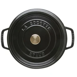 Best STAUB Cocotte Fonte Ronde 20 cm Noir Mat 2,2 L