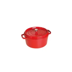 Clearance STAUB Cocotte Fonte Ronde 22 cm Rouge Cerise 2,6 L