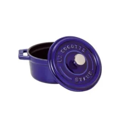 Hot STAUB Cocotte Fonte Ronde 30 cm Bleu Intense Majolique 8,35 L