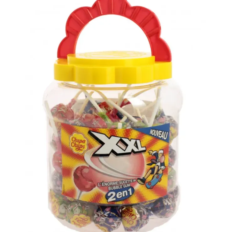 New CHUPA CHUPS Sucettes XXL 2en1 x 60