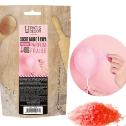 Clearance PATISDECOR Sucre Barbe à Papa Fraise 400 g Patisdécor