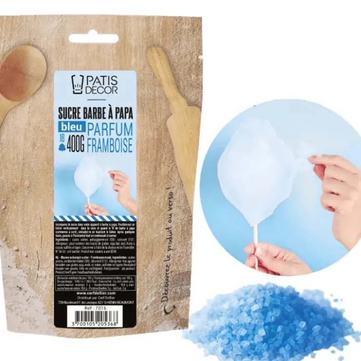 Hot PATISDECOR Sucre Barbe à Papa Framboise 400 g Patisdécor