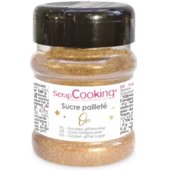 Clearance SCRAPCOOKING Sucre Pailleté Or 160 g