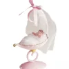 Discount NORDIA Sujet bapteme Fille Berceau Rose 10 cm