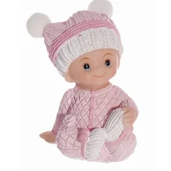 Sale MALLARD FERRIERE Sujet bapteme Fille Pyjama Rose 7,5 cm